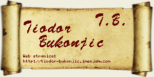 Tiodor Bukonjić vizit kartica